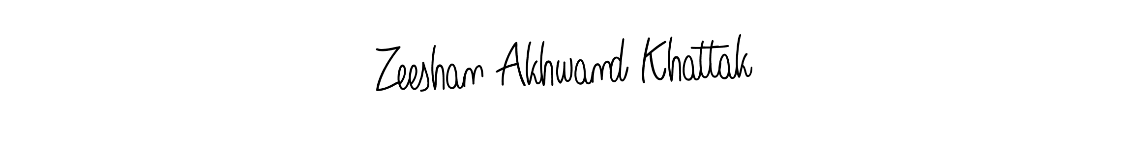 How to make Zeeshan Akhwand Khattak name signature. Use Angelique-Rose-font-FFP style for creating short signs online. This is the latest handwritten sign. Zeeshan Akhwand Khattak signature style 5 images and pictures png