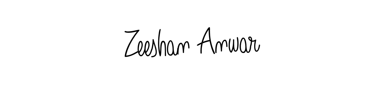 The best way (Angelique-Rose-font-FFP) to make a short signature is to pick only two or three words in your name. The name Zeeshan Anwar include a total of six letters. For converting this name. Zeeshan Anwar signature style 5 images and pictures png
