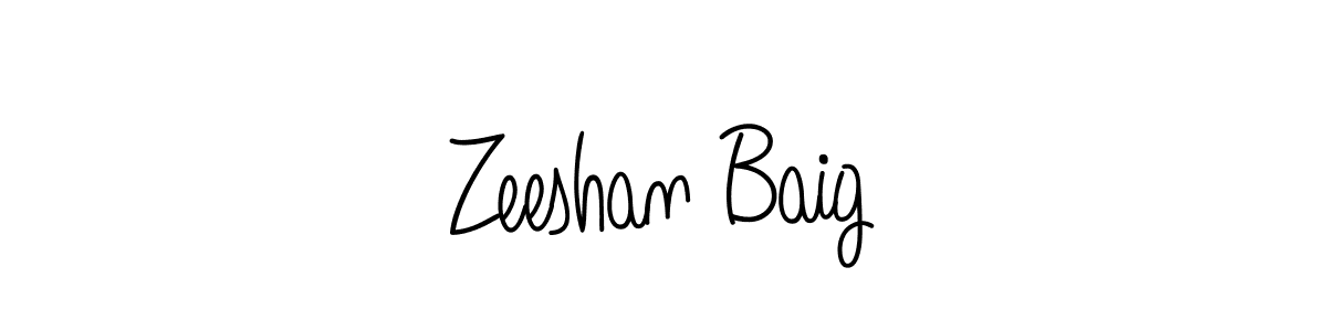 Design your own signature with our free online signature maker. With this signature software, you can create a handwritten (Angelique-Rose-font-FFP) signature for name Zeeshan Baig. Zeeshan Baig signature style 5 images and pictures png