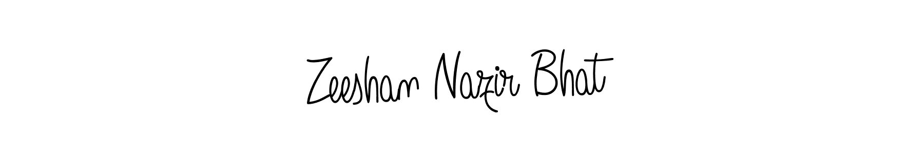 The best way (Angelique-Rose-font-FFP) to make a short signature is to pick only two or three words in your name. The name Zeeshan Nazir Bhat include a total of six letters. For converting this name. Zeeshan Nazir Bhat signature style 5 images and pictures png