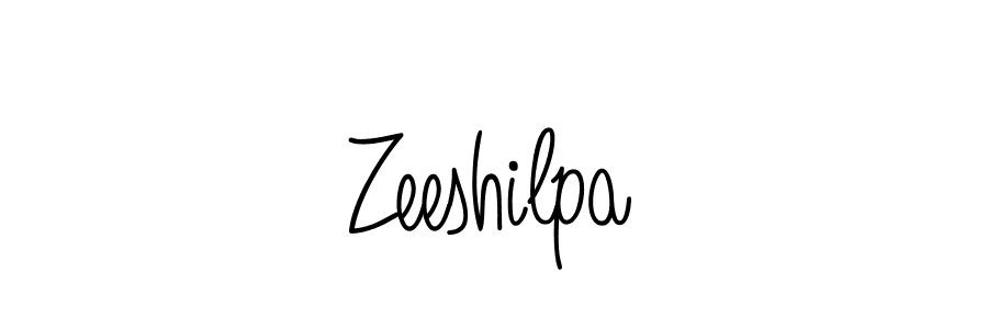Zeeshilpa stylish signature style. Best Handwritten Sign (Angelique-Rose-font-FFP) for my name. Handwritten Signature Collection Ideas for my name Zeeshilpa. Zeeshilpa signature style 5 images and pictures png
