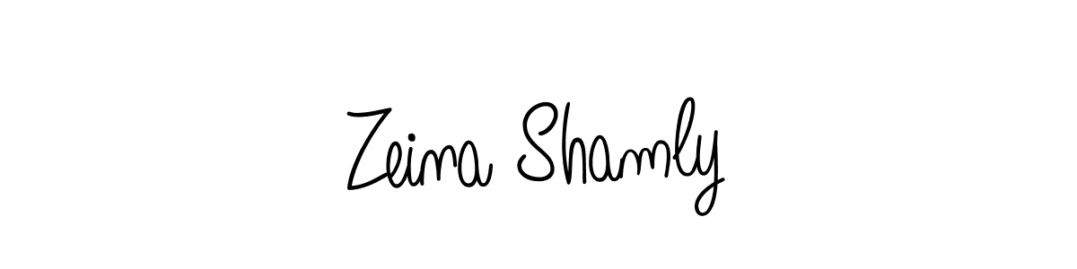 How to Draw Zeina Shamly signature style? Angelique-Rose-font-FFP is a latest design signature styles for name Zeina Shamly. Zeina Shamly signature style 5 images and pictures png