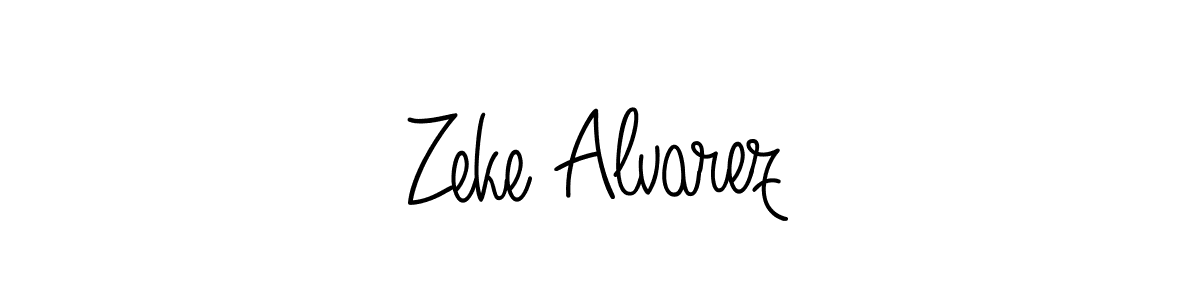 You should practise on your own different ways (Angelique-Rose-font-FFP) to write your name (Zeke Alvarez) in signature. don't let someone else do it for you. Zeke Alvarez signature style 5 images and pictures png