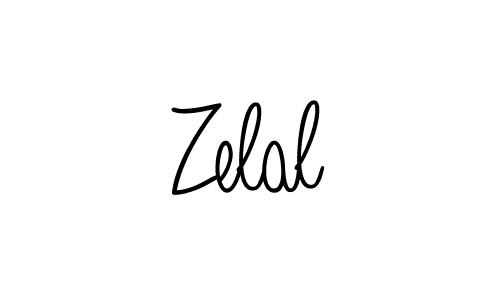 How to make Zelal name signature. Use Angelique-Rose-font-FFP style for creating short signs online. This is the latest handwritten sign. Zelal signature style 5 images and pictures png