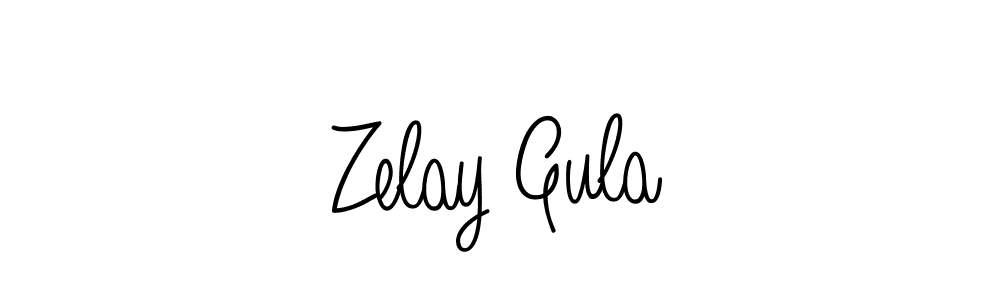 Create a beautiful signature design for name Zelay Gula. With this signature (Angelique-Rose-font-FFP) fonts, you can make a handwritten signature for free. Zelay Gula signature style 5 images and pictures png