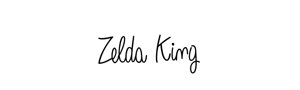 How to make Zelda King name signature. Use Angelique-Rose-font-FFP style for creating short signs online. This is the latest handwritten sign. Zelda King signature style 5 images and pictures png