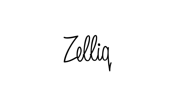 How to make Zelliq signature? Angelique-Rose-font-FFP is a professional autograph style. Create handwritten signature for Zelliq name. Zelliq signature style 5 images and pictures png