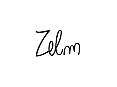 Make a beautiful signature design for name Zelm. With this signature (Angelique-Rose-font-FFP) style, you can create a handwritten signature for free. Zelm signature style 5 images and pictures png