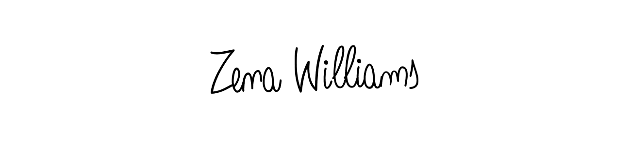 Design your own signature with our free online signature maker. With this signature software, you can create a handwritten (Angelique-Rose-font-FFP) signature for name Zena Williams. Zena Williams signature style 5 images and pictures png