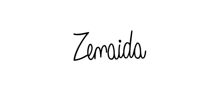 Make a beautiful signature design for name Zenaida. With this signature (Angelique-Rose-font-FFP) style, you can create a handwritten signature for free. Zenaida signature style 5 images and pictures png