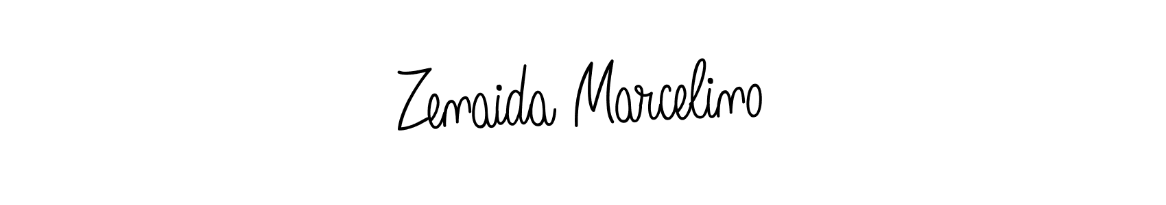 Use a signature maker to create a handwritten signature online. With this signature software, you can design (Angelique-Rose-font-FFP) your own signature for name Zenaida Marcelino. Zenaida Marcelino signature style 5 images and pictures png