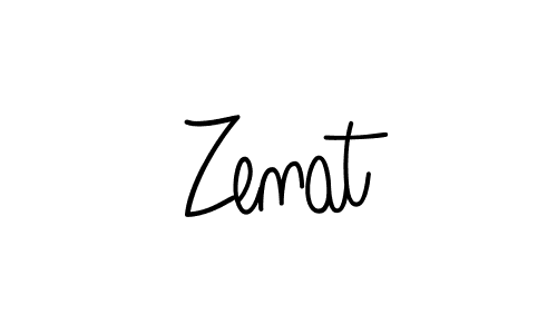 Make a beautiful signature design for name Zenat. With this signature (Angelique-Rose-font-FFP) style, you can create a handwritten signature for free. Zenat signature style 5 images and pictures png