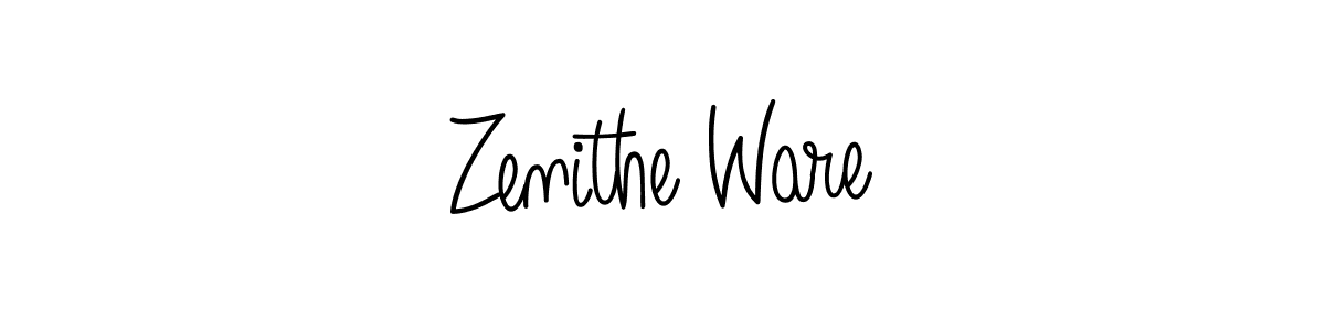 How to make Zenithe Ware name signature. Use Angelique-Rose-font-FFP style for creating short signs online. This is the latest handwritten sign. Zenithe Ware signature style 5 images and pictures png