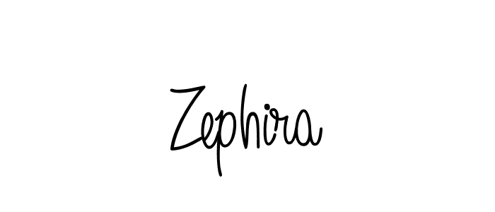 Make a beautiful signature design for name Zephira. With this signature (Angelique-Rose-font-FFP) style, you can create a handwritten signature for free. Zephira signature style 5 images and pictures png