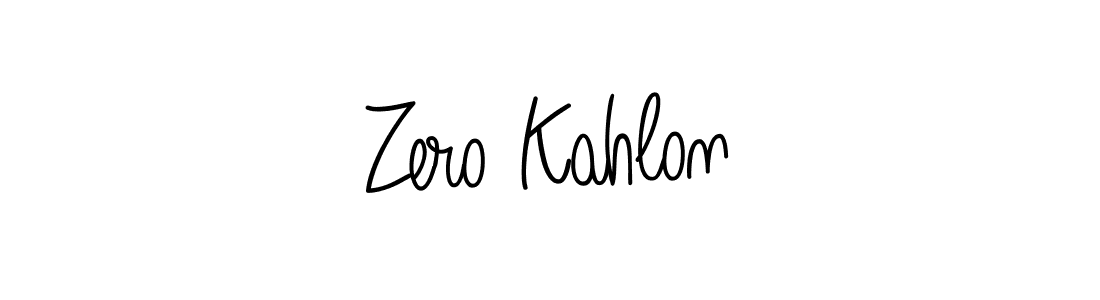 Also we have Zero Kahlon name is the best signature style. Create professional handwritten signature collection using Angelique-Rose-font-FFP autograph style. Zero Kahlon signature style 5 images and pictures png