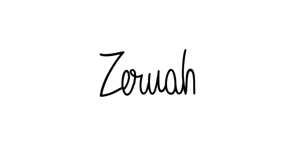 Create a beautiful signature design for name Zeruah. With this signature (Angelique-Rose-font-FFP) fonts, you can make a handwritten signature for free. Zeruah signature style 5 images and pictures png