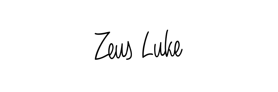 Use a signature maker to create a handwritten signature online. With this signature software, you can design (Angelique-Rose-font-FFP) your own signature for name Zeus Luke. Zeus Luke signature style 5 images and pictures png