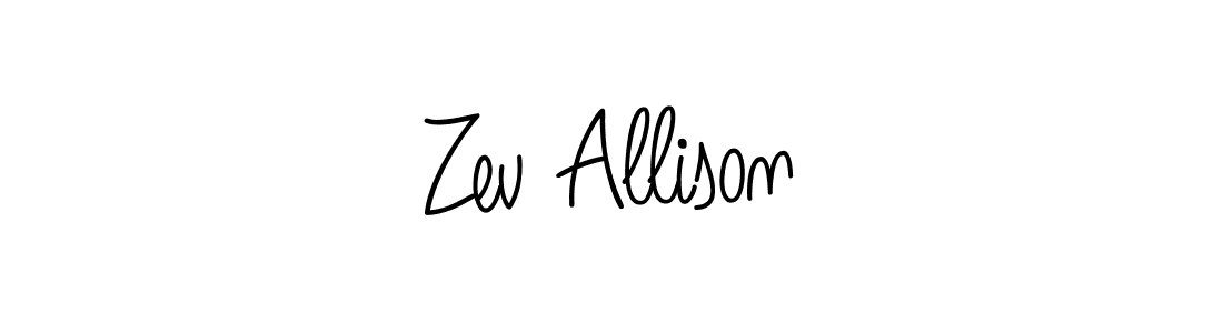 How to make Zev Allison name signature. Use Angelique-Rose-font-FFP style for creating short signs online. This is the latest handwritten sign. Zev Allison signature style 5 images and pictures png