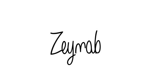 You should practise on your own different ways (Angelique-Rose-font-FFP) to write your name (Zeynab) in signature. don't let someone else do it for you. Zeynab signature style 5 images and pictures png