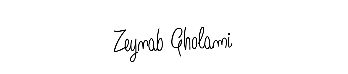 Also You can easily find your signature by using the search form. We will create Zeynab Gholami name handwritten signature images for you free of cost using Angelique-Rose-font-FFP sign style. Zeynab Gholami signature style 5 images and pictures png