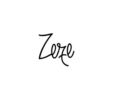 Make a beautiful signature design for name Zeze. With this signature (Angelique-Rose-font-FFP) style, you can create a handwritten signature for free. Zeze signature style 5 images and pictures png
