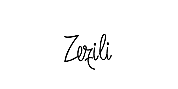 Make a beautiful signature design for name Zezili. With this signature (Angelique-Rose-font-FFP) style, you can create a handwritten signature for free. Zezili signature style 5 images and pictures png