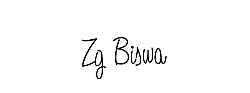 Design your own signature with our free online signature maker. With this signature software, you can create a handwritten (Angelique-Rose-font-FFP) signature for name Zg Biswa. Zg Biswa signature style 5 images and pictures png