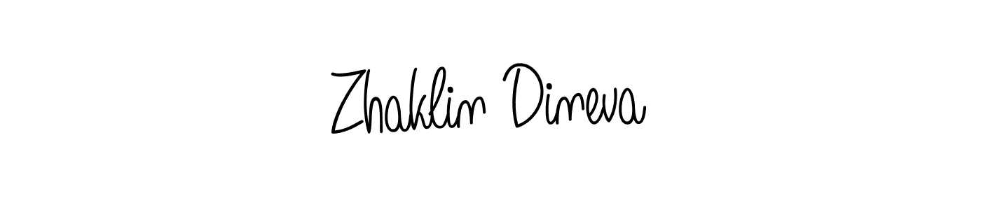 Also You can easily find your signature by using the search form. We will create Zhaklin Dineva name handwritten signature images for you free of cost using Angelique-Rose-font-FFP sign style. Zhaklin Dineva signature style 5 images and pictures png