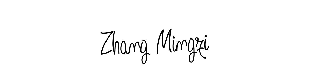 Zhang Mingzi stylish signature style. Best Handwritten Sign (Angelique-Rose-font-FFP) for my name. Handwritten Signature Collection Ideas for my name Zhang Mingzi. Zhang Mingzi signature style 5 images and pictures png