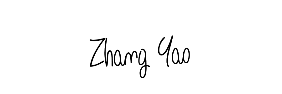 Make a beautiful signature design for name Zhang Yao. With this signature (Angelique-Rose-font-FFP) style, you can create a handwritten signature for free. Zhang Yao signature style 5 images and pictures png