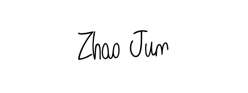 Design your own signature with our free online signature maker. With this signature software, you can create a handwritten (Angelique-Rose-font-FFP) signature for name Zhao Jun. Zhao Jun signature style 5 images and pictures png