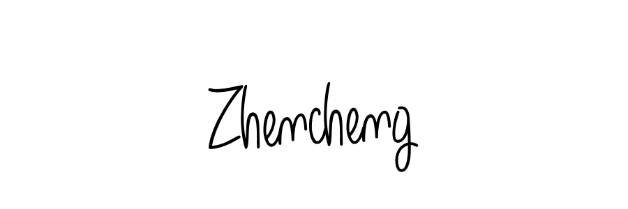 How to make Zhencheng name signature. Use Angelique-Rose-font-FFP style for creating short signs online. This is the latest handwritten sign. Zhencheng signature style 5 images and pictures png