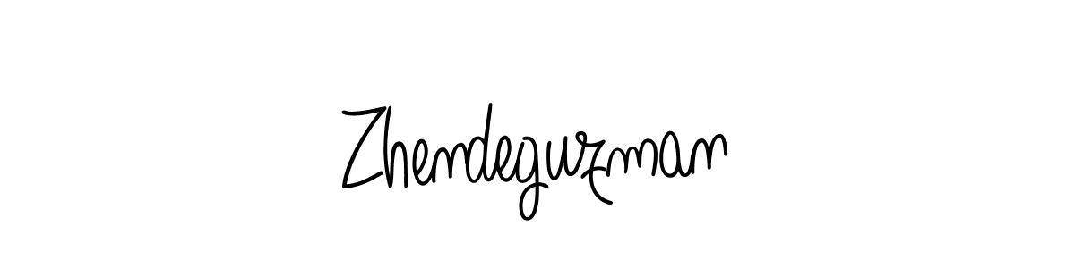 Make a beautiful signature design for name Zhendeguzman. With this signature (Angelique-Rose-font-FFP) style, you can create a handwritten signature for free. Zhendeguzman signature style 5 images and pictures png