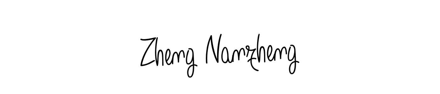 You should practise on your own different ways (Angelique-Rose-font-FFP) to write your name (Zheng Nanzheng) in signature. don't let someone else do it for you. Zheng Nanzheng signature style 5 images and pictures png
