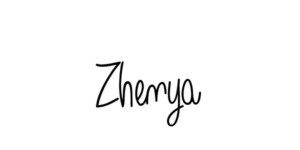 Zhenya stylish signature style. Best Handwritten Sign (Angelique-Rose-font-FFP) for my name. Handwritten Signature Collection Ideas for my name Zhenya. Zhenya signature style 5 images and pictures png