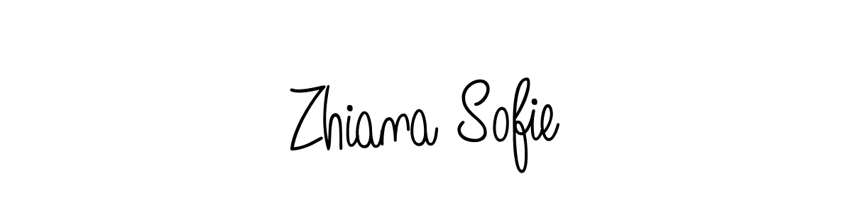 The best way (Angelique-Rose-font-FFP) to make a short signature is to pick only two or three words in your name. The name Zhiana Sofie include a total of six letters. For converting this name. Zhiana Sofie signature style 5 images and pictures png