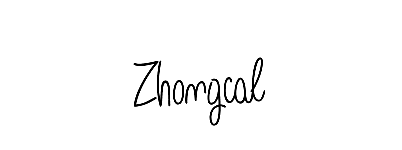 You should practise on your own different ways (Angelique-Rose-font-FFP) to write your name (Zhongcal) in signature. don't let someone else do it for you. Zhongcal signature style 5 images and pictures png