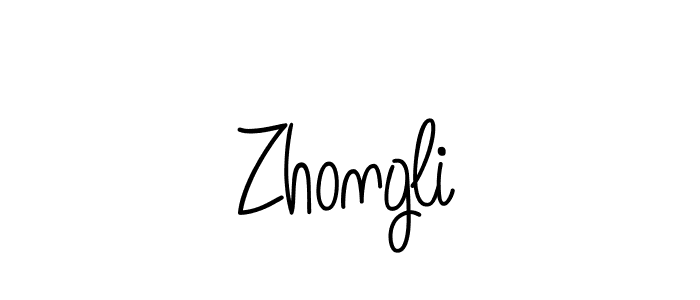 Zhongli stylish signature style. Best Handwritten Sign (Angelique-Rose-font-FFP) for my name. Handwritten Signature Collection Ideas for my name Zhongli. Zhongli signature style 5 images and pictures png