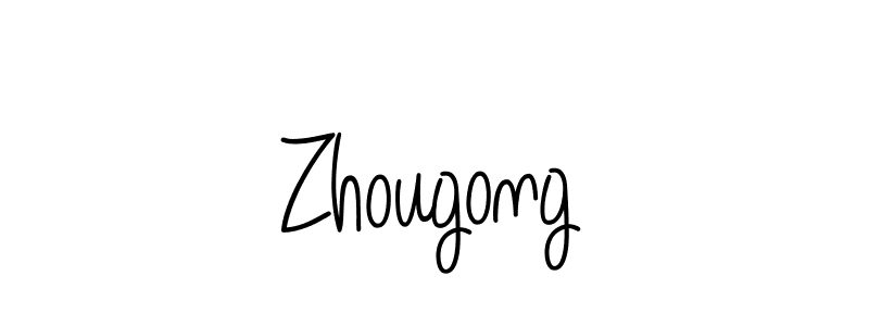 Also we have Zhougong name is the best signature style. Create professional handwritten signature collection using Angelique-Rose-font-FFP autograph style. Zhougong signature style 5 images and pictures png