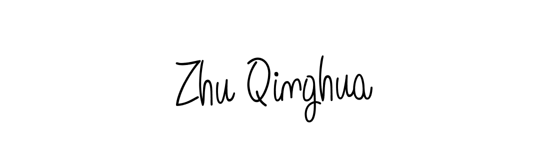 How to make Zhu Qinghua name signature. Use Angelique-Rose-font-FFP style for creating short signs online. This is the latest handwritten sign. Zhu Qinghua signature style 5 images and pictures png