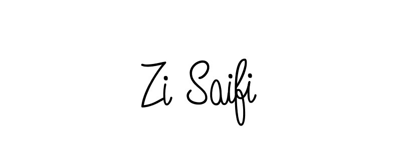 How to make Zi Saifi name signature. Use Angelique-Rose-font-FFP style for creating short signs online. This is the latest handwritten sign. Zi Saifi signature style 5 images and pictures png