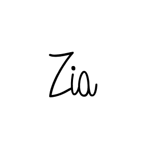 Design your own signature with our free online signature maker. With this signature software, you can create a handwritten (Angelique-Rose-font-FFP) signature for name Zia. Zia signature style 5 images and pictures png