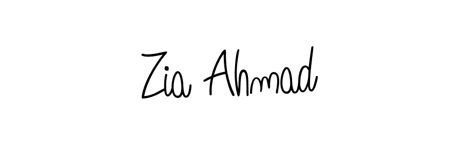 Use a signature maker to create a handwritten signature online. With this signature software, you can design (Angelique-Rose-font-FFP) your own signature for name Zia Ahmad. Zia Ahmad signature style 5 images and pictures png