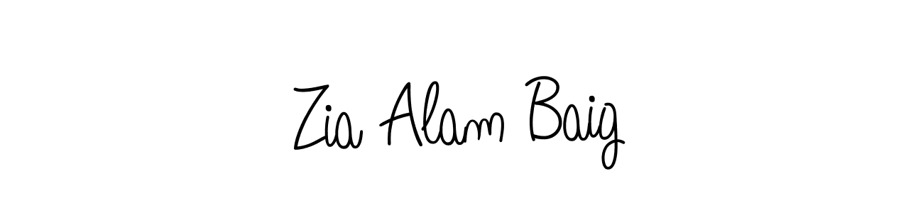 Use a signature maker to create a handwritten signature online. With this signature software, you can design (Angelique-Rose-font-FFP) your own signature for name Zia Alam Baig. Zia Alam Baig signature style 5 images and pictures png