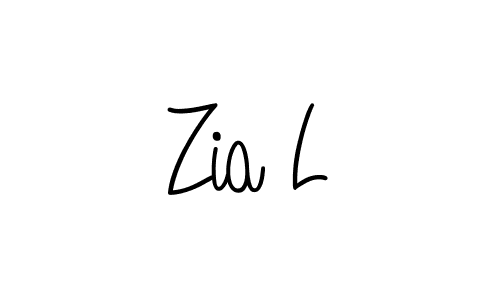 Use a signature maker to create a handwritten signature online. With this signature software, you can design (Angelique-Rose-font-FFP) your own signature for name Zia L. Zia L signature style 5 images and pictures png