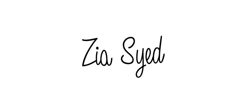 Use a signature maker to create a handwritten signature online. With this signature software, you can design (Angelique-Rose-font-FFP) your own signature for name Zia Syed. Zia Syed signature style 5 images and pictures png