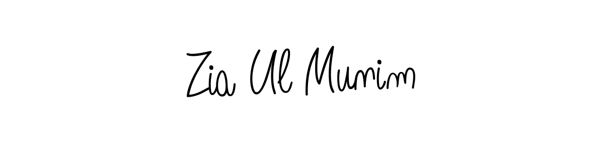 Zia Ul Munim stylish signature style. Best Handwritten Sign (Angelique-Rose-font-FFP) for my name. Handwritten Signature Collection Ideas for my name Zia Ul Munim. Zia Ul Munim signature style 5 images and pictures png