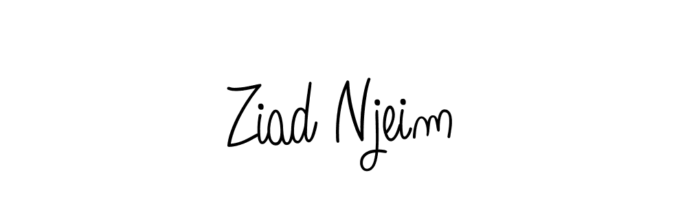 Design your own signature with our free online signature maker. With this signature software, you can create a handwritten (Angelique-Rose-font-FFP) signature for name Ziad Njeim. Ziad Njeim signature style 5 images and pictures png