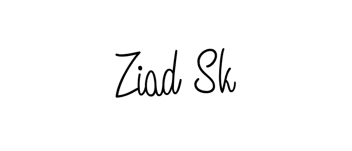 The best way (Angelique-Rose-font-FFP) to make a short signature is to pick only two or three words in your name. The name Ziad Sk include a total of six letters. For converting this name. Ziad Sk signature style 5 images and pictures png