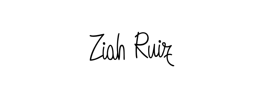 Use a signature maker to create a handwritten signature online. With this signature software, you can design (Angelique-Rose-font-FFP) your own signature for name Ziah Ruiz. Ziah Ruiz signature style 5 images and pictures png
